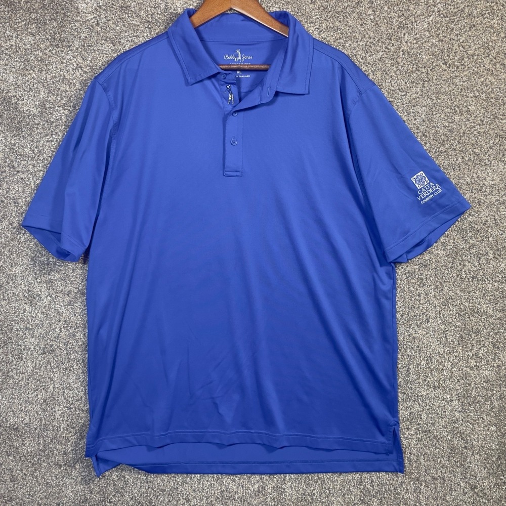 Bobby Jones Performance Polo Mens XL Blue Golf Shirt Cata Verdera Country Club